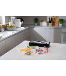 ARDESTO Вакууматор для пакетов та рулонов, 110Вт, 28см, электронное, + 1 рулон, пластик+нерж., серебристый