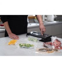 ARDESTO Вакууматор для пакетов та рулонов, 110Вт, 28см, электронное, + 1 рулон, пластик+нерж., серебристый