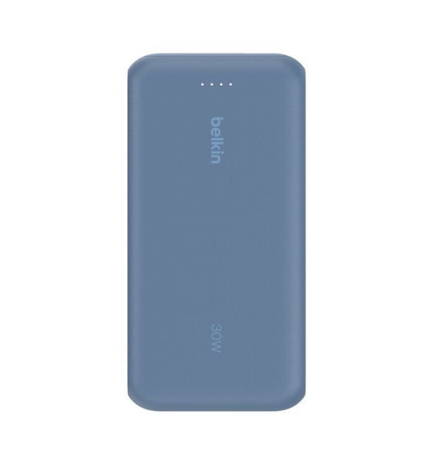 Belkin Акумулятор портативний літій-іонний Power Bank Belkin 20000мА·год, 20Вт, з інтегрованим кабелем USB-C, синій