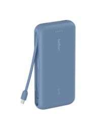 Belkin Акумулятор портативний літій-іонний Power Bank Belkin 20000мА·год, 20Вт, з інтегрованим кабелем USB-C, синій