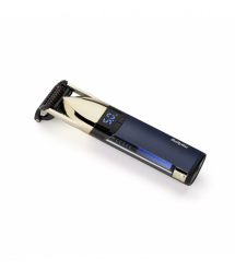BaByliss Триммер Super-X Metal Series Navy&Gold Edition, для головы, усов и бороды, аккум., насадок-1, кейс, сталь, сине-золотой