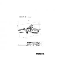 Metabo Пила цепная аккумуляторная MS 18 LTX 15 18В 1х2А·ч шина 15см 5м/сек 2кг
