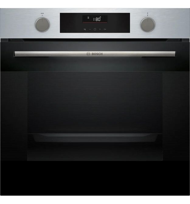 Bosch Духовой шкаф электрический, 76л, A, дисплей, конвекция, телескопические направляющие, нержавеющая сталь