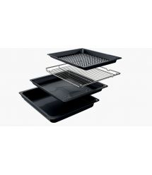 Bosch Духовой шкаф электрический, 76л, A, дисплей, конвекция, телескопические направляющие, нержавеющая сталь