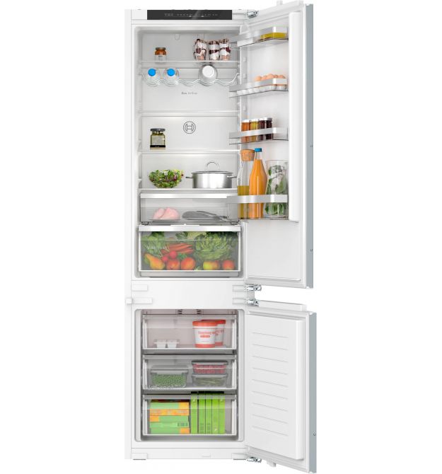 Bosch Bosch Ref built-in with bottom freezer, 194х56х55, ref-215L, freez.-75L, 2doors, NF, white