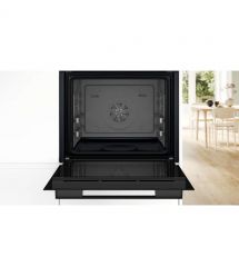 Bosch Духовой шкаф электрический, 76л, A, дисплей, конвекция, телескопические направляющие, soft closing, черный