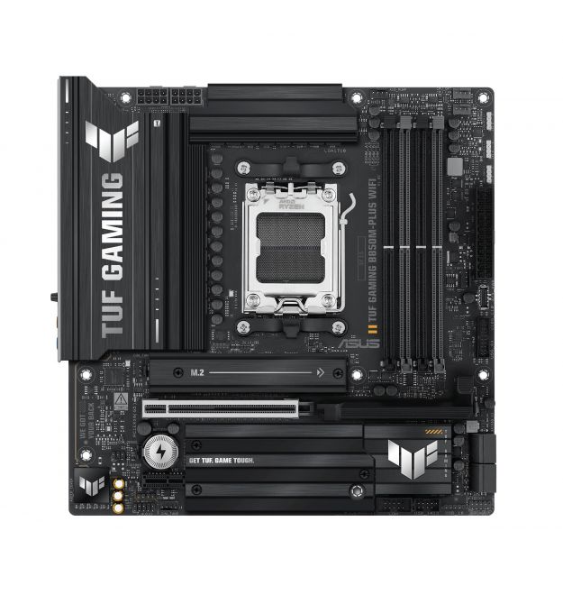 ASUS Материнcкая плата TUF GAMING B850M-PLUS WIFI7 sAM5 B850 4xDDR5 M.2 HDMI DP Wi-Fi BT mATX