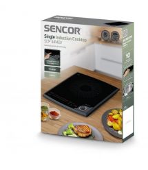 Sencor Плитка настільна Sencor індукційна , комф. - 1, 2кВт, управл - сенсорно-мех., чорний