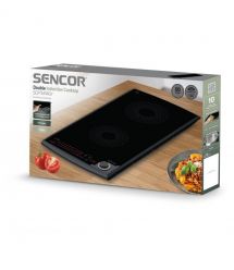 Sencor Плитка настільна Sencor індукційна, комф. - 2, 1.3+1.8кВт, управл - сенсор-мех., чорний