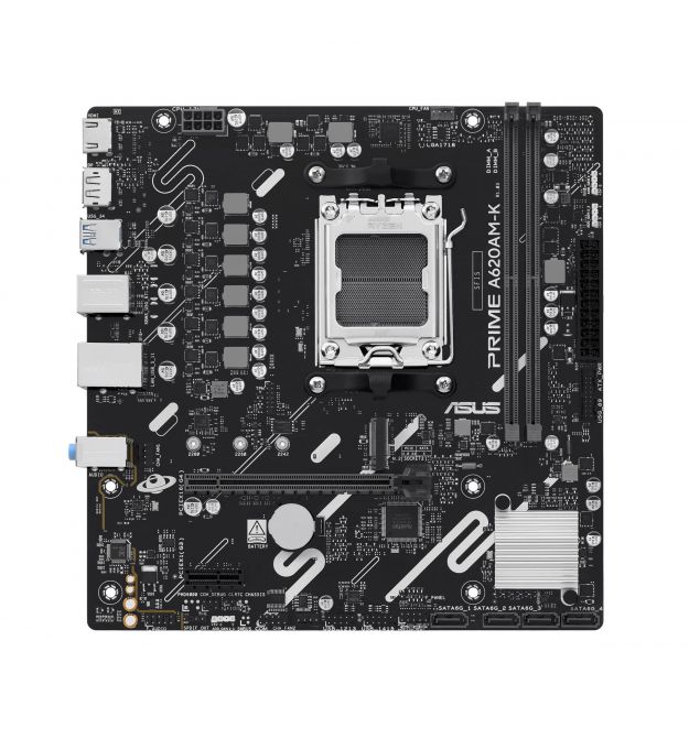 ASUS Материнcька плата PRIME A620AM-K sAM5 A620 2xDDR5 HDMI DP mATX
