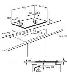 Electrolux Варильна поверхня Electrolux газова, 60см, чавун, чорний