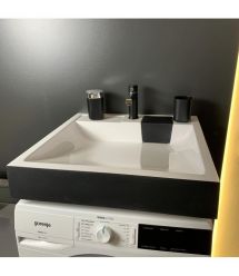 Adamant Раковина, умывальник WASHER NEW, искуственный камень, прямоуг., с отвер