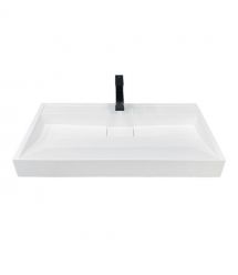 Adamant Раковина, умивальник VISION, искуственный камень, прямоуг., с отверст