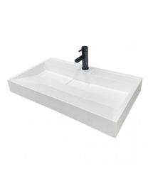 Adamant Раковина, умивальник VISION, искуственный камень, прямоуг., с отверст