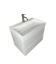 Adamant Раковина, умивальник VISION, искуственный камень, прямоуг., с отверст