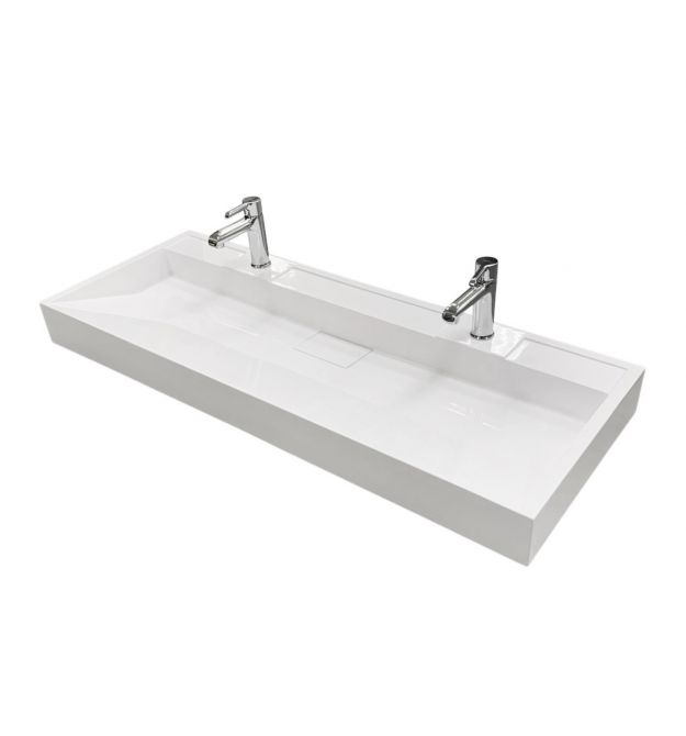 Adamant Раковина, умивальник VISION, искуственный камень, прямоуг., с отверст