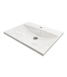 Adamant Раковина, умивальник Emil, штучний камінь, прямокут., з отвором для з