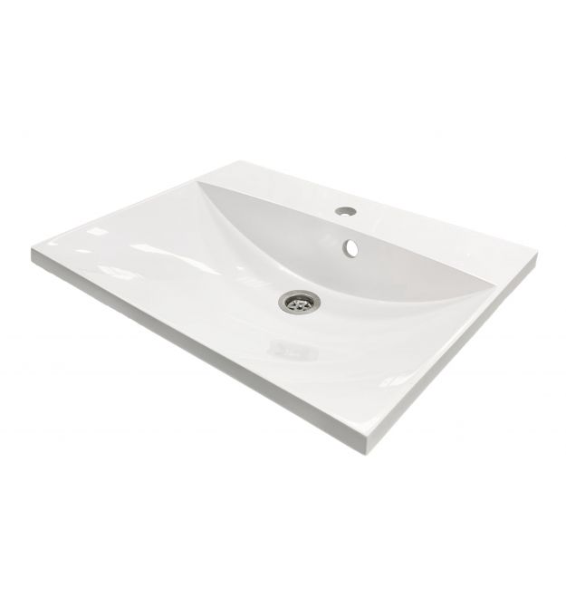 Adamant Раковина, умивальник Emil, штучний камінь, прямокут., з отвором для з