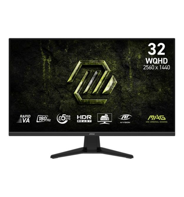 MSI Монітор MSI 31.5" MAG 325QF-E18V 2xHDMI, DP, Audio, VA, 2560x1440, 180Hz, 0.5ms, sRGB 109%, AdaptiveSync
