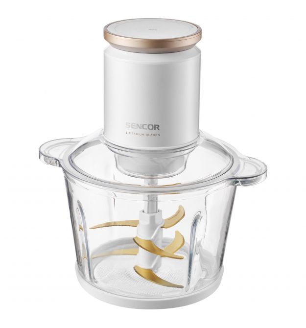 Sencor Подрібнювач Sencor, 800 Вт, 6 лез, чаша-3 л., скло, білий