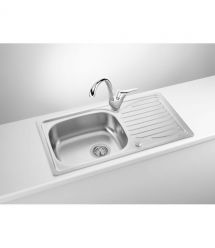 Deante Набор для кухни Doppio, стальная мойка ZEN_0113 + смеситель BYU_060M, сатин