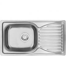 Deante Набор для кухни Doppio, стальная мойка ZEN_0113 + смеситель BYU_060M, сатин