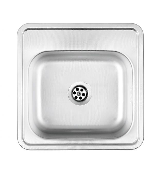 Deante Мойка кухонная Techno, нерж.сталь, кадратная, без крыла, 380х390х150мм, чаша - 1, накладная, нерж.