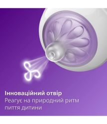 AVENT Philips Avent SCY963/02 Natural Natural Flow Nipple, 1m+., 2 pcs Slow Flow