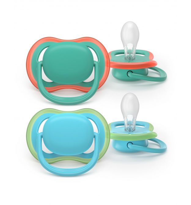 AVENT Philips Avent SCF087/10 Ultra Air pacifier, 6-18 months, 2pcs, boy design.