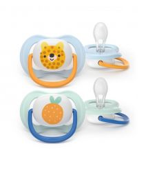 AVENT Philips Avent SCF080/23 Ultra Air Pacifier, 0-6 months, 2pcs, boy design.