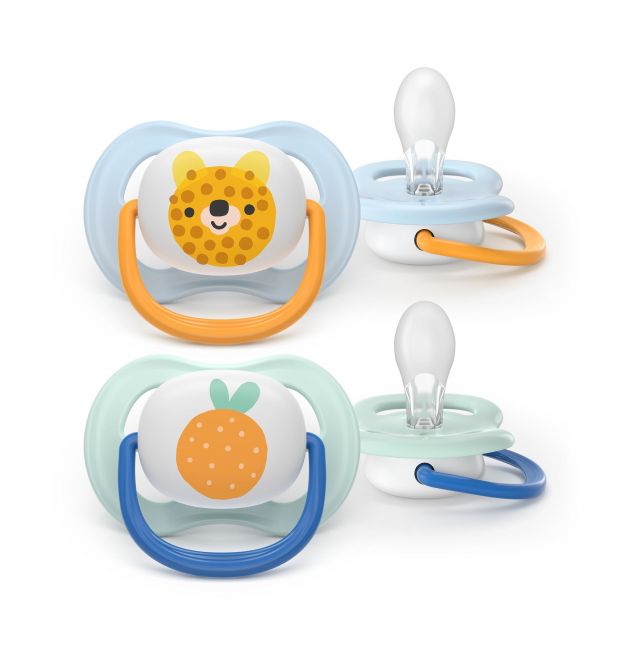 AVENT Philips Avent SCF080/23 Ultra Air Pacifier, 0-6 months, 2pcs, boy design.