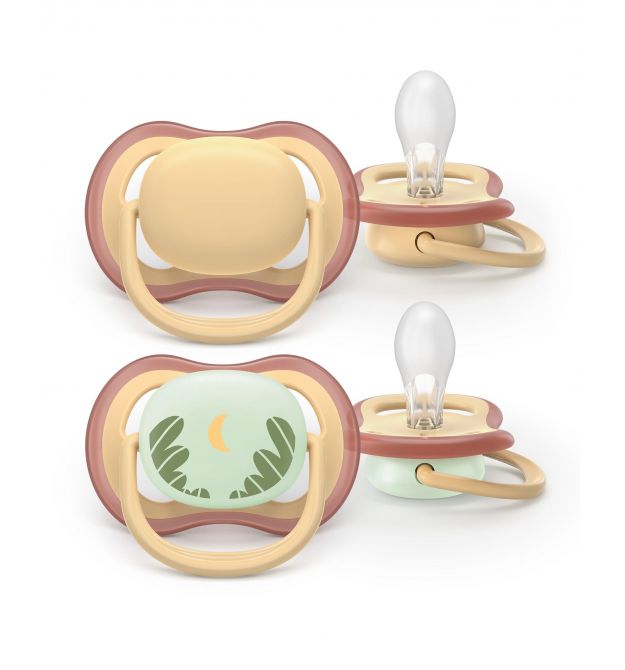 AVENT Philips Avent SCF087/09 Ultra Air pacifier, 0-6 months, 2pcs, neutral design.