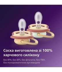 AVENT Philips Avent SCF087/09 Ultra Air pacifier, 0-6 months, 2pcs, neutral design.