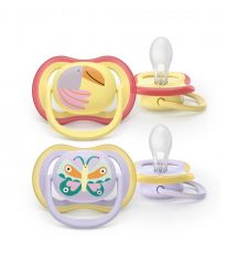 AVENT Philips Avent SCF087/04 Ultra Air pacifier, 0-6 months, 2pcs, girl design.