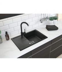 Deante Набір для кухні Leda, гранітна мийка ZRD_2113 + зміш. BOC_B740, графіт