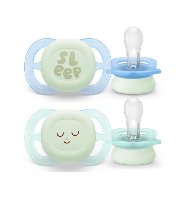AVENT Philips Avent SCF075/18 Ultra Start Pacifier, 0M+, for babies 2pcs, neutral design.