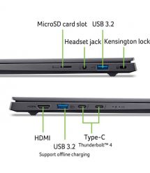 Acer Ноутбук Acer Swift X 14 SFX14-73G 14.5" 2.8K OLED, Intel U7-255H, 16GB, F1TB, NVD5050-8, Win11, сірий