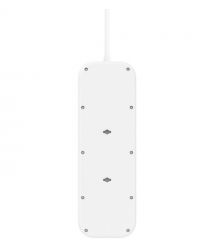 Belkin Подовжувач-фільтр мережевий 8хТип F, 3x1.5мм кв, 16А, USB-A/USB-C 18Вт, з захистом від перенапруги, 2м, білий