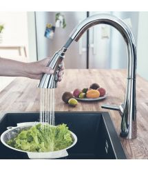 Grohe Змішувач для кухні Scala, довж.виливу - 214мм, поворотний, 1 важіль, хром