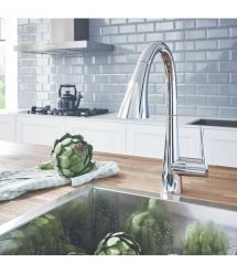 Grohe Змішувач для кухні Scala, довж.виливу - 214мм, поворотний, 1 важіль, хром