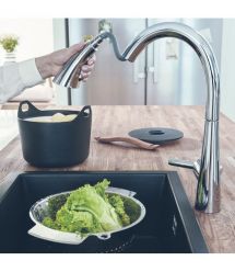 Grohe Змішувач для кухні Scala, довж.виливу - 214мм, поворотний, 1 важіль, хром