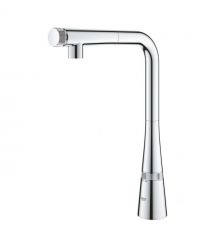 Grohe Змішувач для кухні Scala Smart Control, довж.виливу - 318мм, поворотний/витяжний, кнопка/обертова рукоять, хром