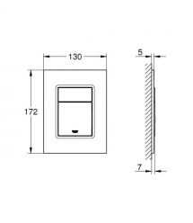 Grohe Накладна панель змиву Skate Cosmopolitan S, суперсталь