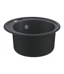 Grohe Мийка кухонна K200, композит, кругла, без крила, 380х200мм, чаша - 1, врізна, чорний граніт