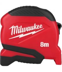 Milwaukee Pro Compact tape measure, 8mx25mm, with winding lock, ABS plastic