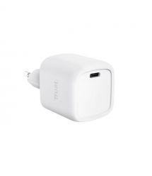 Trust Зарядний пристрій мережевий Trust Maxo 30Вт, GaN, USB-C, PD/PPS, білий