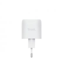 Trust Зарядний пристрій мережевий Trust Maxo 30Вт, GaN, USB-C, PD/PPS, білий