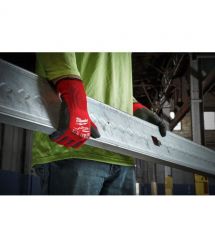 Milwaukee nitrile coated work gloves, smartswipe, size 9/L, black