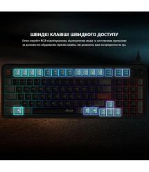 MSI Клавиатура мембранная MSI FORGE GK110 UA 98key, USB-A, EN/UKR/RU, LED, чорний