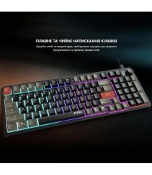 MSI Клавиатура мембранная MSI FORGE GK110 UA 98key, USB-A, EN/UKR/RU, LED, чорний